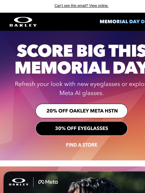 oakley newsletter: Make the Most of Memorial Day Deals