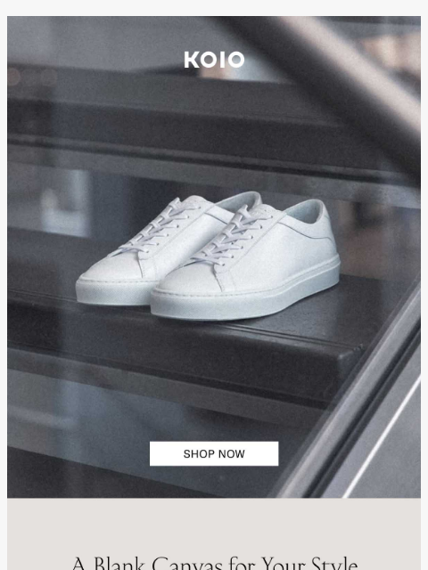 koio newsletter: Step Into the Light: The Capri Triple White