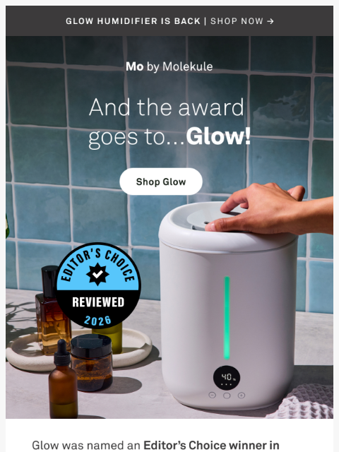 molekule newsletter: One of USA TODAY's Fave Humidifiers is Back