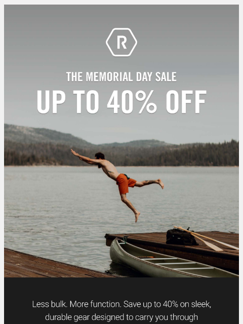 ridge newsletter: Up to 40% off Summer Essentials