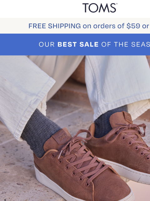 toms newsletter: Something for Him: 30% Off Sneakers