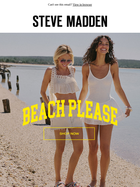 stevemadden newsletter: Beach Day Behavior