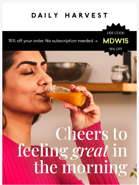 daily-harvest newsletter: Keep the party going longer with non-alcoholic Eli...