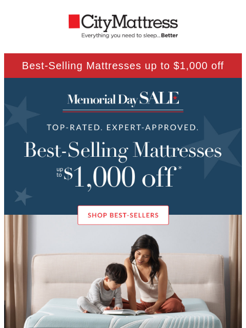 citymattress newsletter: Top-rated, Expert-approved—now on sale!