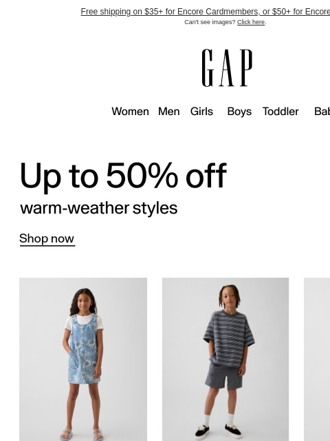 gap newsletter: Your double deal is ready: up to 50% off + bonus