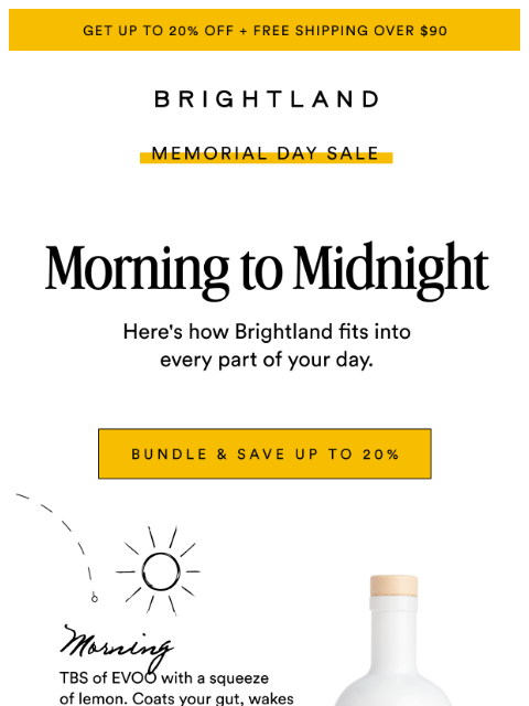 brightland newsletter: From sunrise to skincare…