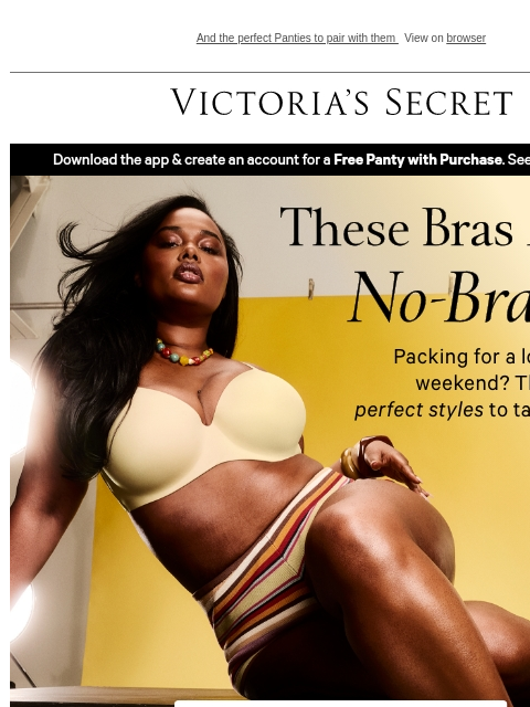 victoriassecret newsletter: Summer Trip? Pack These Bras