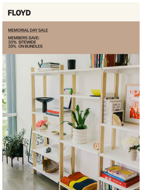 floydhome newsletter: Back in Stock: The Shelving System