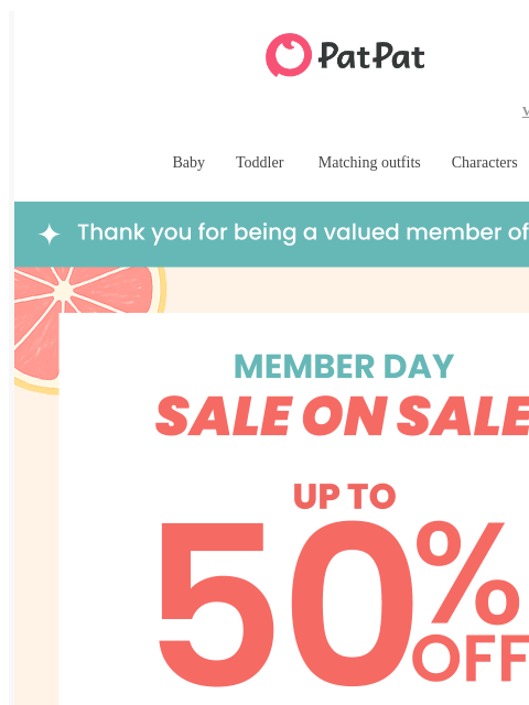 patpat newsletter: APPROVED: Member Day Starts for You Now