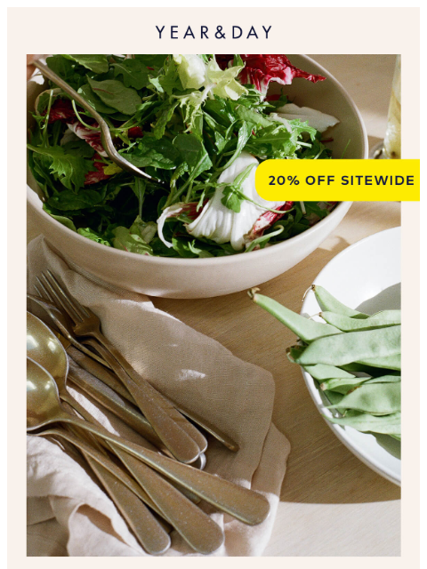 yearandday newsletter: 20% off everything, including bundles