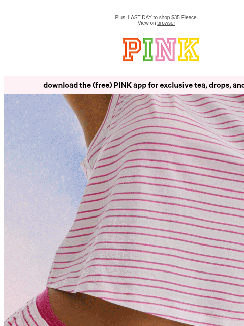 vspink newsletter: NEW Light as Air Jersey Collection 😴