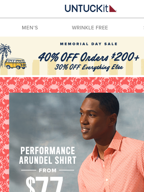 untuckit newsletter: On Sale ✅ Performance ✅ Fresh Patterns ✅