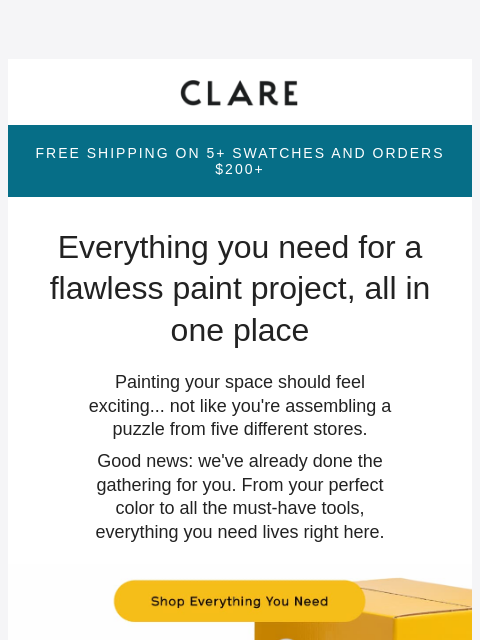 clare newsletter: Your paint project just got suspiciously easy