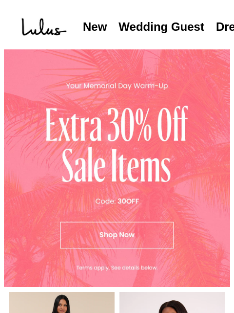 lulus newsletter: 📢 UP TO 70% OFF SELECT SALE STYLES ​