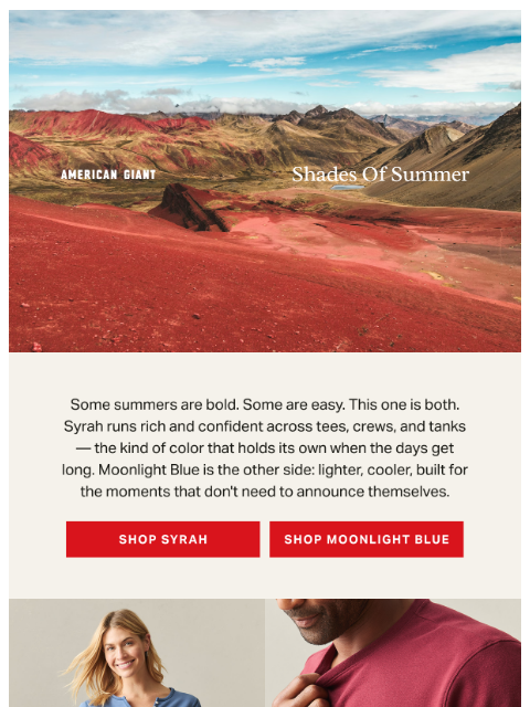 american-giant newsletter: Shades Of Summer