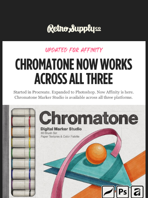 retrosupply newsletter: Chromatone Is Now Available for Procreate, Photosh...