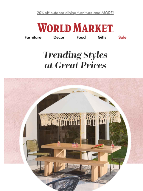 20% off outdoor dining furniture and MORE! ‌ ‌ ‌ ‌ ‌ ‌ ‌ ‌ ‌ ‌ ‌ ‌ ‌ ‌ ‌ ‌ ‌ ‌ ‌ ‌ ‌ ‌ ‌ ‌ ‌ ‌ ‌ ‌ ‌ ‌ ‌ ‌ ‌ ‌ ‌ ‌ ‌ ‌ ‌ ‌ ‌ ‌ ‌ ‌ ‌ ‌ ‌ ‌ ‌ ‌ ‌ ‌ ‌ ‌ ‌ ‌ ‌ ‌ ‌ ‌ ‌ ‌ ‌ ‌ ‌ ‌ ‌ ‌ ‌ ‌ ‌ ‌ ‌ ‌ ‌ ‌ ‌ ‌ ‌