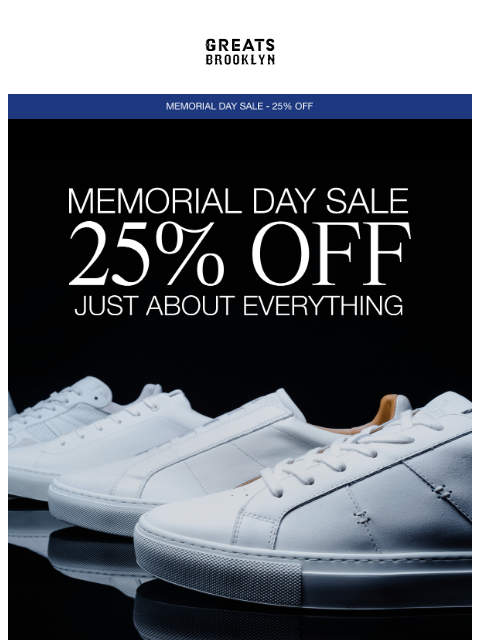 GREATS Free Shipping & Returns SPRING SALE MEMORIAL DAY SALE MEMORIAL DAY SALE SHOP ALL SALE Facebook Instagram Twitter Pinterest Shop Men Shop Women Facebook Instagram Twitter Pinterest *Offer