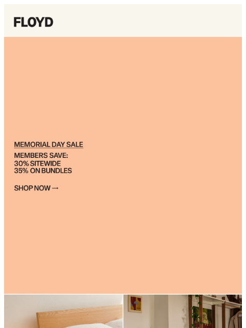 floydhome newsletter: Save 30% sitewide