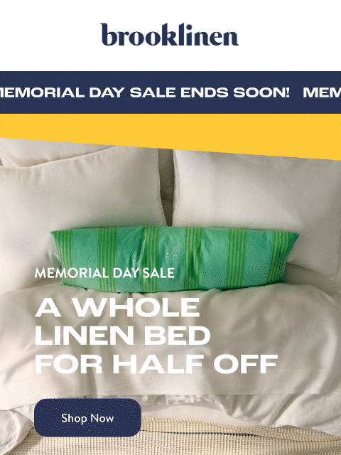 brooklinen newsletter: 50% OFF Bundles—Limited Time!
