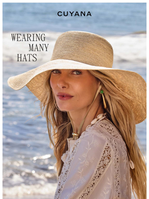 cuyana newsletter: The Summer Hat Guide