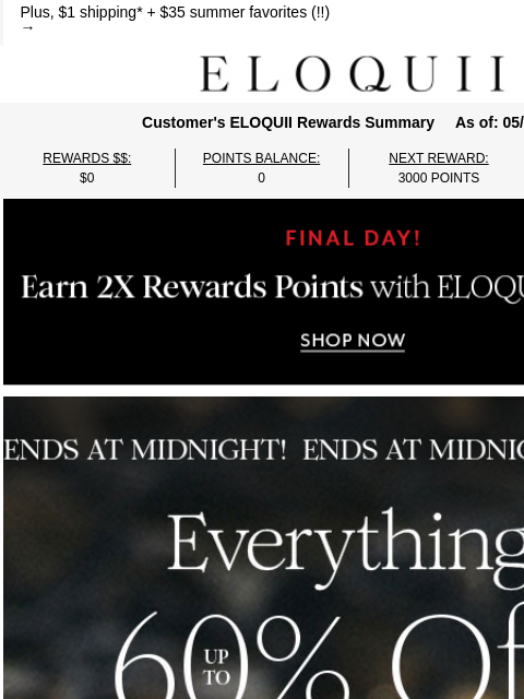 eloquii newsletter: HOURS LEFT ⏳ Up to 60% off everything