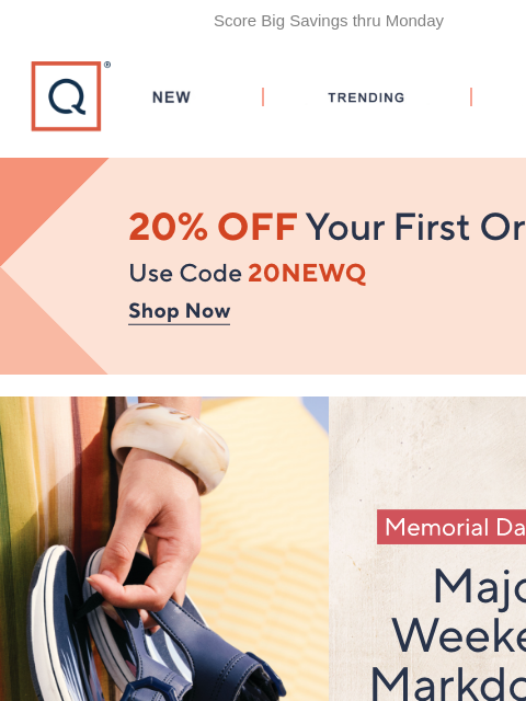 qvcemail newsletter: Can't-Miss Memorial Day Markdowns