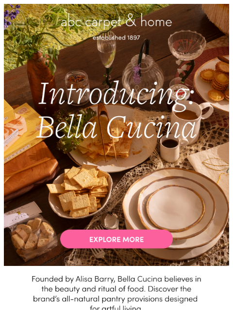 abchome newsletter: Introducing: Bella Cucina