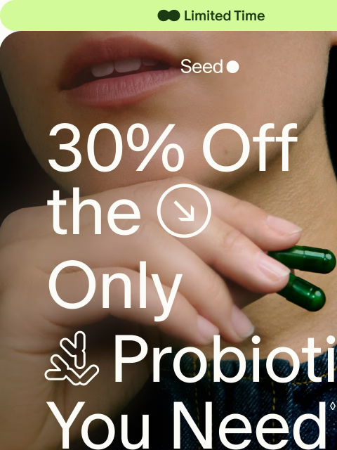 seed newsletter: Your gut reset is 30% off.