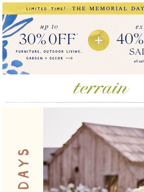 shopterrain newsletter: This lounger? A comfort-first classic