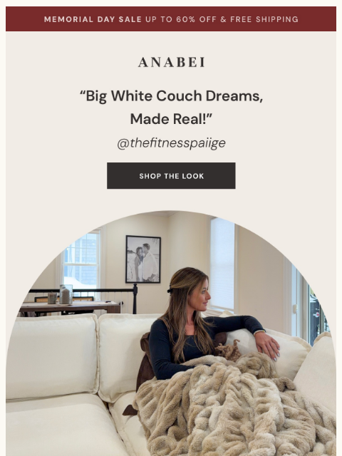 anabei newsletter: “I finally get to live out my big white couch drea...