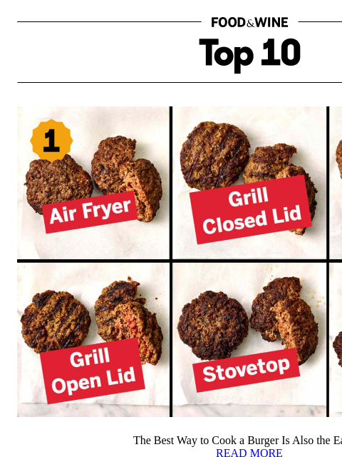 foodandwine newsletter: The Best Way to Cook a Burger Is Also the Easiest