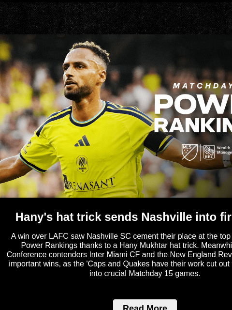 mlssoccer newsletter: Nashville SC and Inter Miami rise on Matchday 14