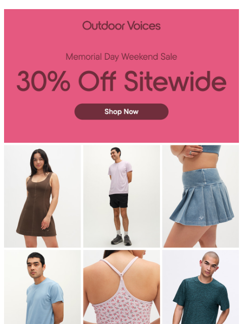 outdoorvoices newsletter: DON'T MISS OUT