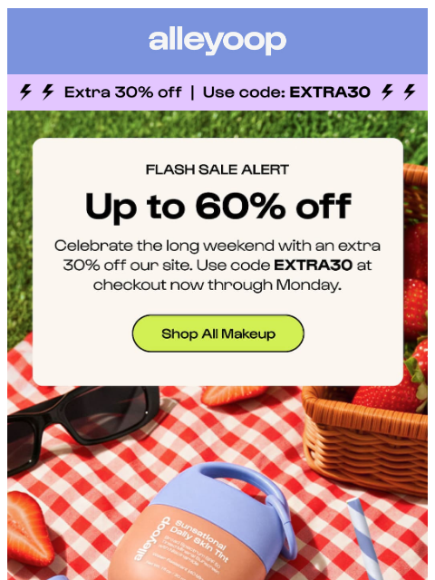 meetalleyoop newsletter: Starts now: Up to 60% off 🌴