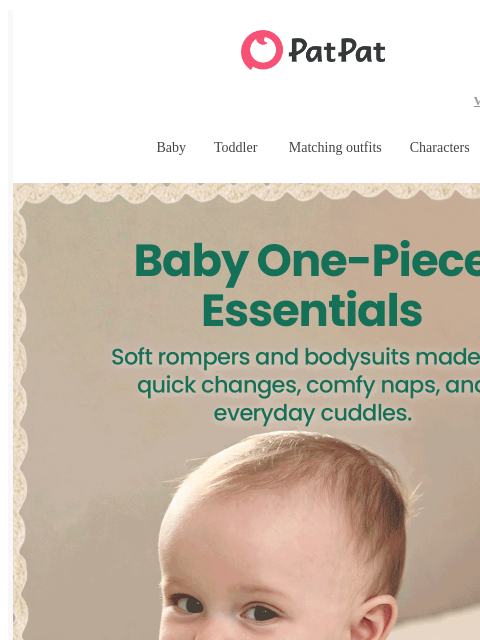 patpat newsletter: 🍼 Baby One-Piece Essentials Are Here 