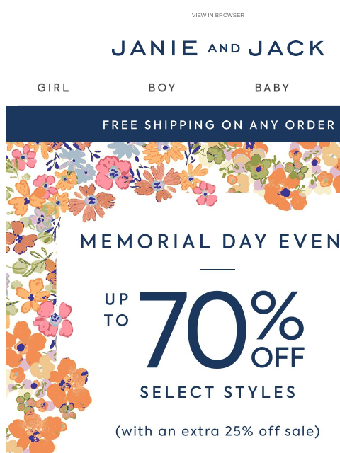 janieandjack newsletter: Wear-now looks, up to 70% off