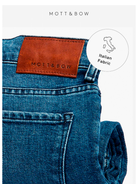 mottandbow newsletter: Italian denim for the modern man.