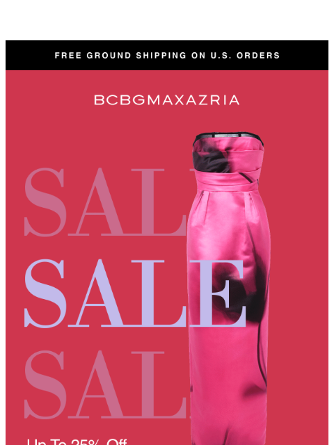 bcbg newsletter: The sale is here.