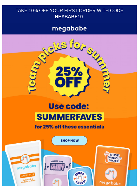 megababebeauty newsletter: Team Megababe's summer must-haves