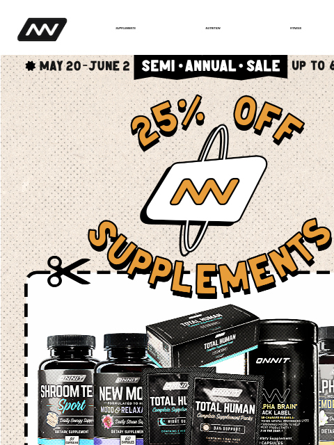 For a limited time we're offering deep discounts on supplements, nutrition, fitness, apparel & gear, and more - get up to 60% off! SUPPLEMENTS NUTRITION FITNESS APPAREL Supplements ‌ ‌ ‌ ‌ ‌ ‌