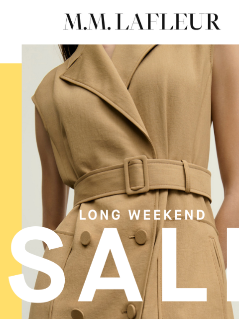 All hail the sale. MMLaFleur Long Weekend Sale SAVE UP TO 80%. Our Long Weekend Sale is here! Say hello to deeper discounts and new-to-sale styles. It's kind of a big deal, so grab you size now--