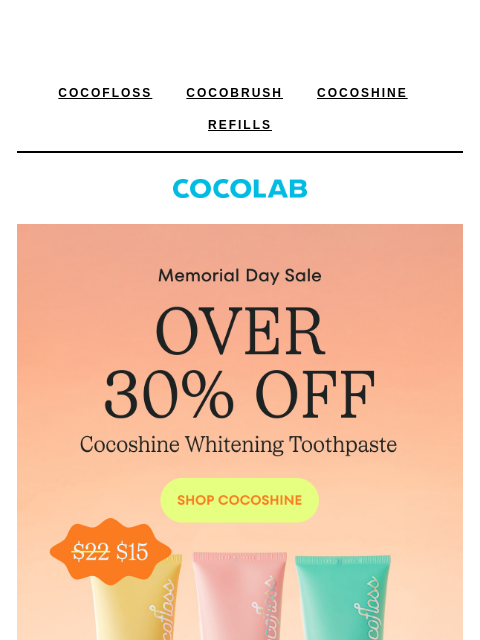cocolab newsletter: 🌴Memorial Day Sale starting…