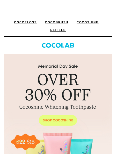 cocolab newsletter: 30% OFF Cocoshine?