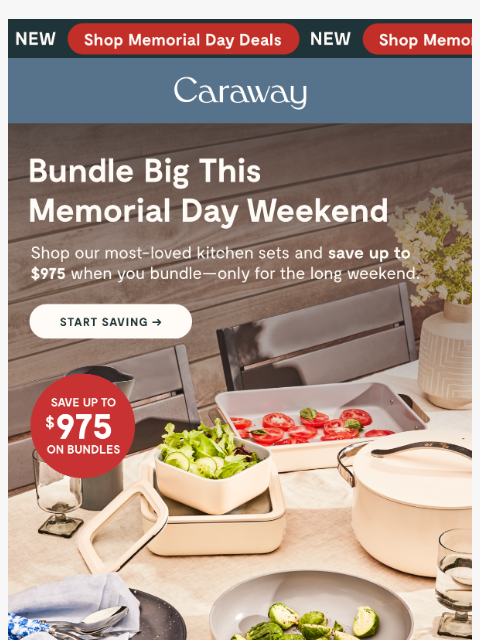 carawayhome newsletter: Memorial Day Savings Start Now 🇺🇸