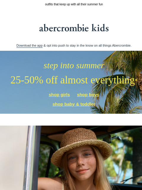 abercrombie newsletter: a sale to celebrate the long weekend