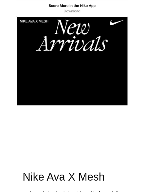 nike newsletter: New Arrivals