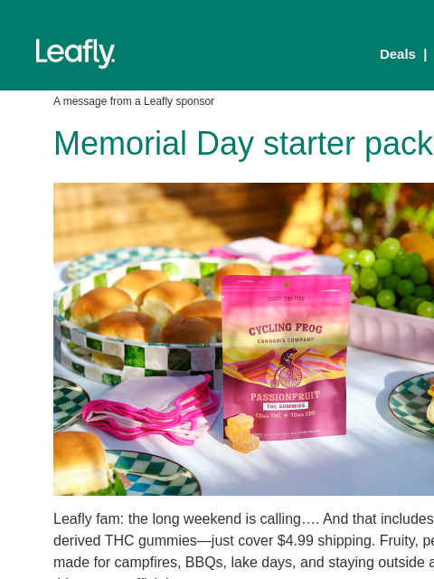 leafly newsletter: Summer starts with free gummies ☀️