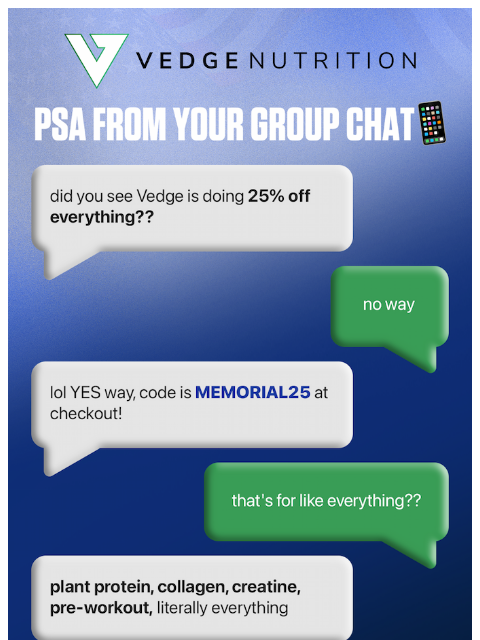 vedgenutrition newsletter: Your Group Chat Mentioned You!
