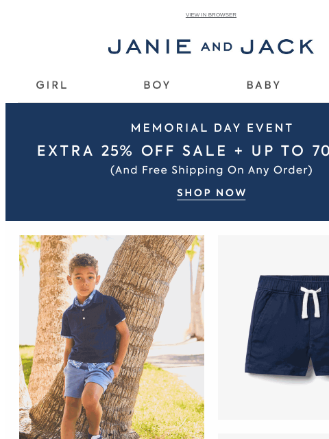 janieandjack newsletter: For the long weekend: sun-ready shorts & more